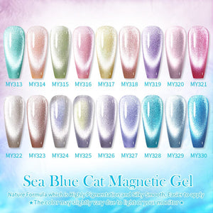 Sea Blue Cat Magnetic Gel Polish 10ml Gel Nail Polish BORN PRETTY