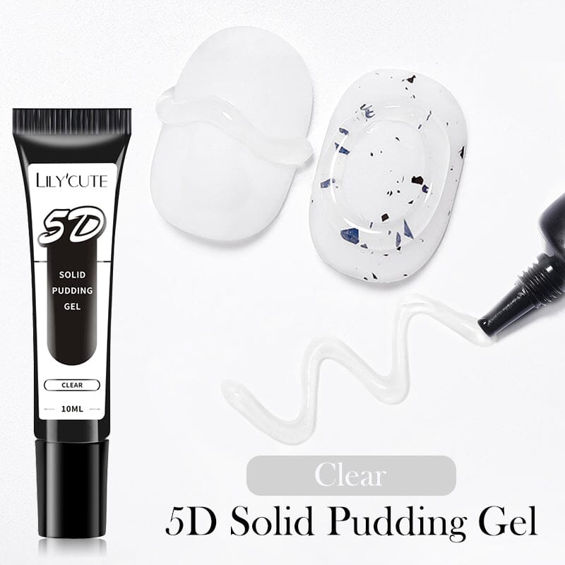 5D Solid Pudding Gel Clear 10ml Gel Nail Polish LILYCUTE