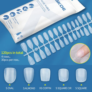 120pcs Full Cover Matte Soft Gel Tips False Nails Nail Tips KOSKOE