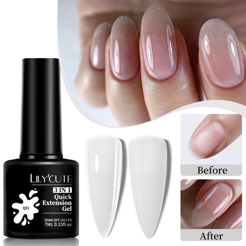 3 in 1 Quick Extension Nail Gel LC-Q01 Clear 7ml Clearance LILYCUTE