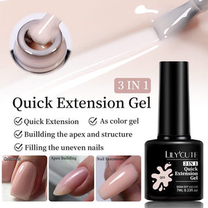 3 in 1 Quick Extension Nail Gel LC-Q01 Clear 7ml Clearance LILYCUTE