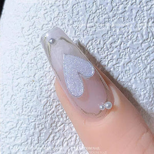 50Pcs Resin Heart 3D Nail Decoration Random Color Nail Decoration No Brand