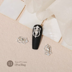Butterfly Heart Metal Rhinestones Pearl Nail Decoration Nail Decoration No Brand 11