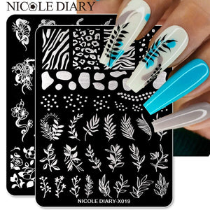 Stamping Plate NICOLE DIARY-X019 Nail Stamping NICOLE DIARY