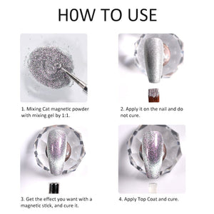 Auroras Cat Magnetic Powder NDM003 Nail Art NICOLE DIARY