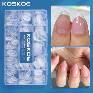 300pcs Matte Soft Gel Tips False Nails Full Cover Short Nail Tips KOSKOE