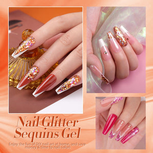 6 Colors Nail Glitter Sequins Gel 5g Gel Nail Polish BORN PRETTY