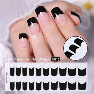 20 Tips Semi-Cured Gel Nail Strips N017 Clearance Harunouta