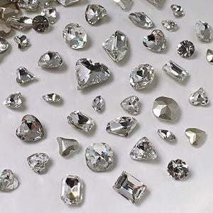 10pcs #04 6*8mm Transparent Irregular-Shaped Rhinestones Nail Art No Brand