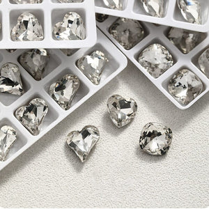 10pcs #04 6*8mm Transparent Irregular-Shaped Rhinestones Nail Art No Brand