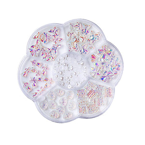 7 Grids 3D Decorations Bowknot Butterfly #01 Nail Art No Brand
