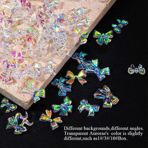 7 Grids 3D Decorations Bowknot Butterfly #01 Nail Art No Brand