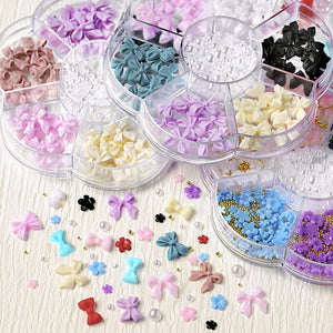 7 Grids 3D Decorations Bowknot Butterfly #01 Nail Art No Brand
