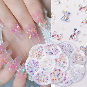 7 Grids 3D Decorations Bowknot Butterfly #01 Nail Art No Brand