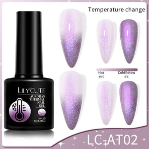 Auroras Thermal Nail Gel 7ml Gel Nail Polish LILYCUTE LC-AT02
