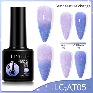 Auroras Thermal Nail Gel 7ml Gel Nail Polish LILYCUTE LC-AT05