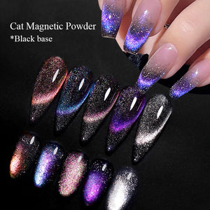 Silver Moon Cat Magnetic Nail Powder Nail Powder No Brand