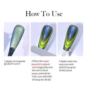 6 Colors Reflective Glass Cat Magnetic Gel Set 10ml With Stick Kits & Bundles BORN PRETTY