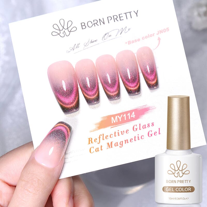 Colored Cat Magnetic Gel MY114 Reflective Glass 10ml Gel Nail Polish BORN PRETTY