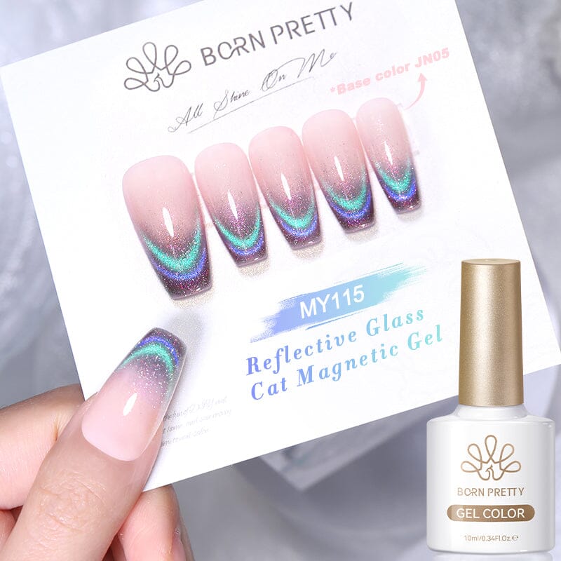 Colored Cat Magnetic Gel MY115 Reflective Glass 10ml Gel Nail Polish BORN PRETTY