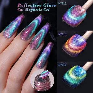 Colored Cat Magnetic Gel MY114 Reflective Glass 10ml Gel Nail Polish BORN PRETTY
