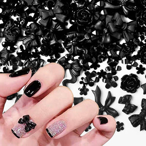 100pcs Colorful Bowknot Flowers 3D Nail Decorations Nail Art No Brand
