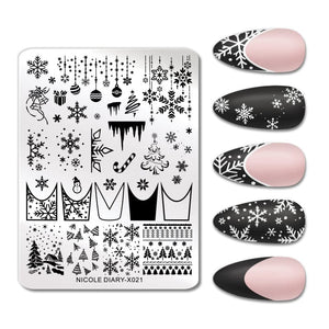 Stamping Plate X021 Christmas Nail Stamping BORN PRETTY