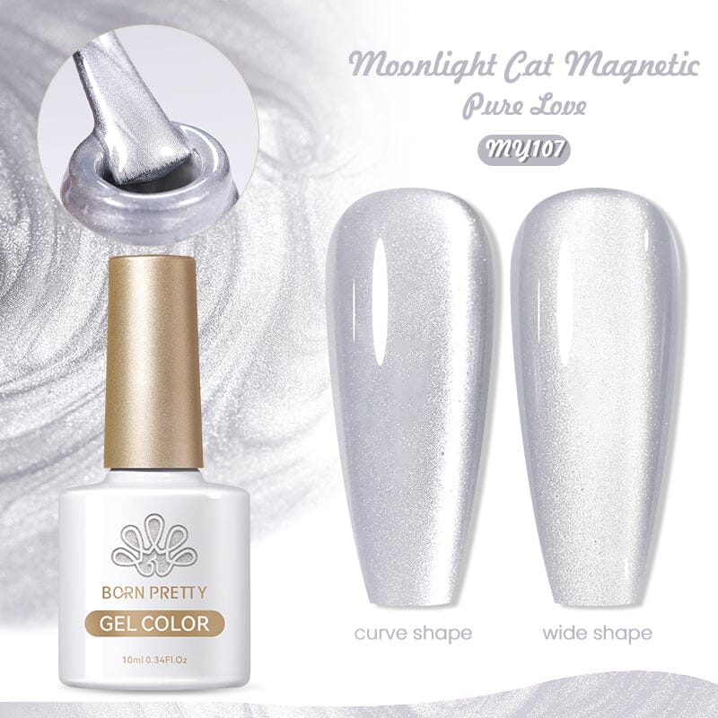 Moonlight Cat Magnetic Gel Polish MY107 Pure Love 10ml Gel Nail Polish BORN PRETTY