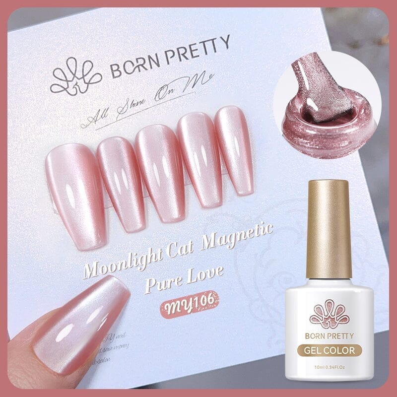 Moonlight Cat Magnetic Gel Polish MY106 Pure Love 10ml Gel Nail Polish BORN PRETTY