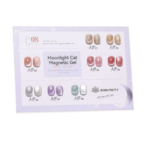 Color Chart Card Display Book for Moonlight Cat Magnetic Gel (SKU:57450) Gel Nail Polish BORN PRETTY