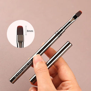 Gray Metal Handle Nail Brush Tools & Accessories No Brand 09