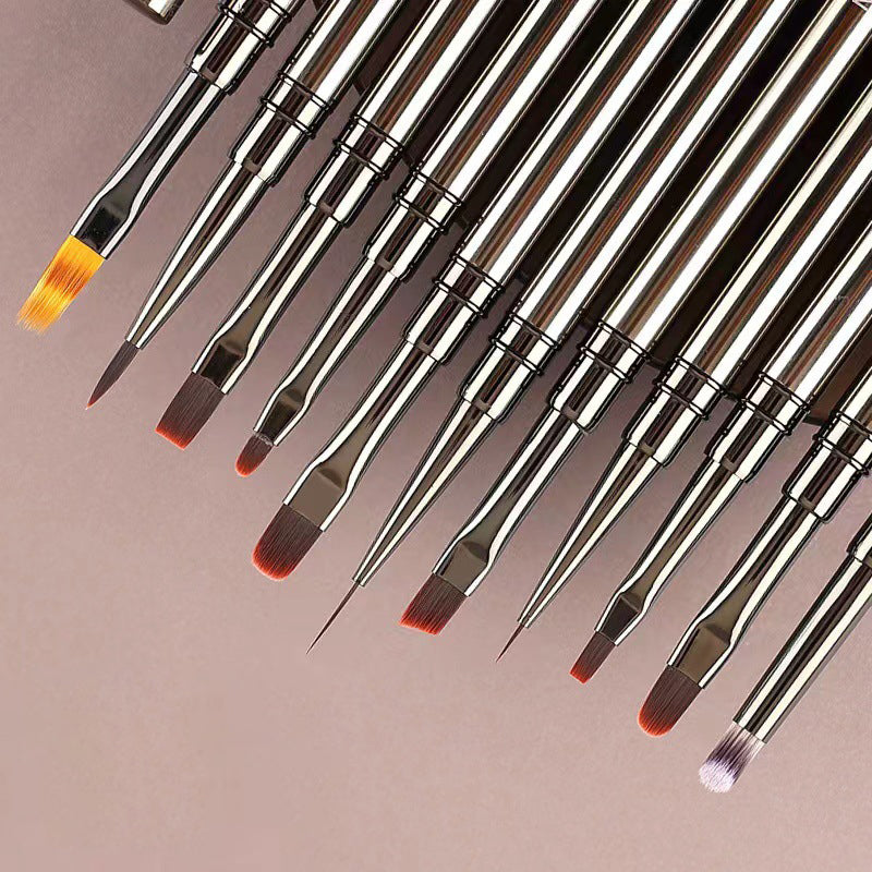 Gray Metal Handle Nail Brush