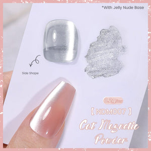 White Cat Magnetic Powder NDM007 Nail Art NICOLE DIARY