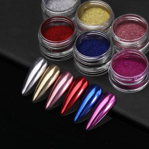 6 Boxes Chrome Nail Powder Set Nail Powder No Brand