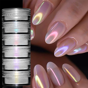 6 Boxes Chrome Nail Powder Set Nail Powder No Brand