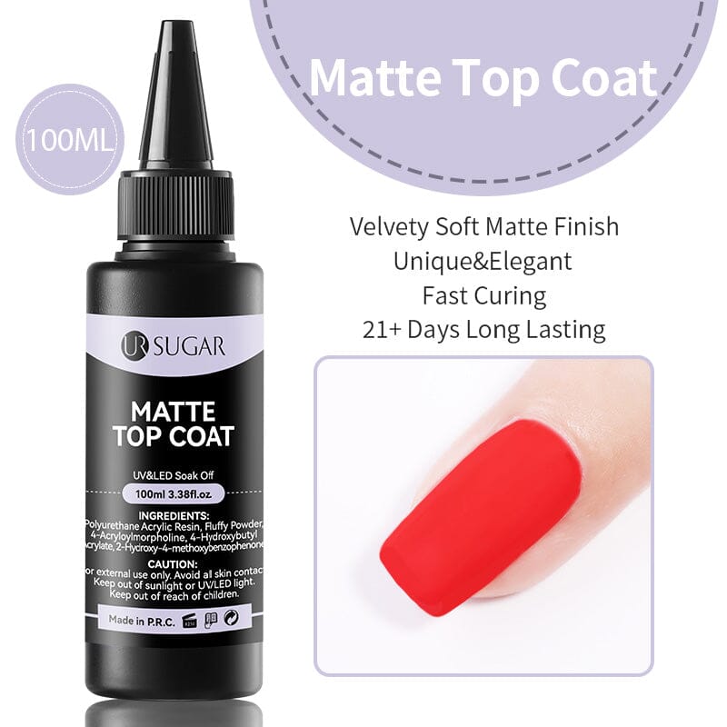 Base Top Function Gel 100ml Base & Top Coat UR SUGAR Matte Top Coat