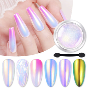 Multiple Styles Auroras Powder Chrome Nail Glitter Powder Nail Powder BORN PRETTY