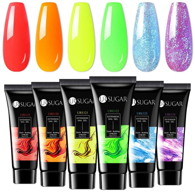 6 Colors Extension Nail Gel Set Summer Crush 15ml