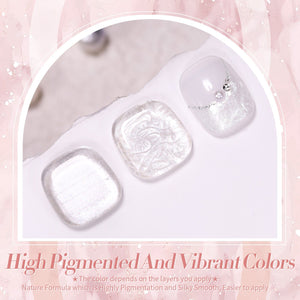 Shell Thread Swirl Gel LW31 Pearl White 15ml Gel Nail Polish BORN PRETTY