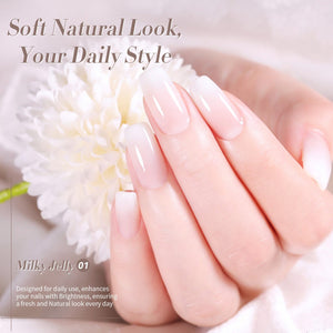 Hema-Free Milky Jelly Gel #01 15ml Gel Nail Polish BORN PRETTY