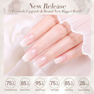 Hema-Free Milky Jelly Gel #01 15ml Gel Nail Polish BORN PRETTY