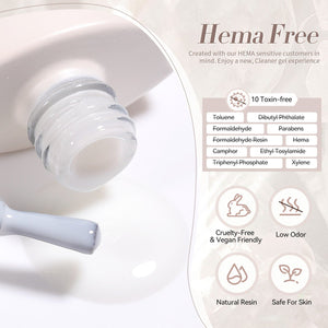 Hema-Free Milky Jelly Gel #01 15ml Gel Nail Polish BORN PRETTY