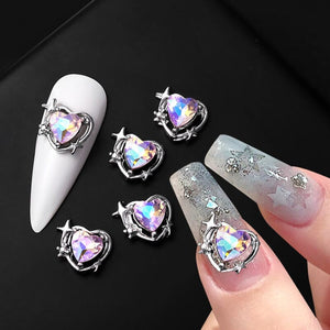 5pcs Rhinestones Metal Nail Decorations Nail Art No Brand
