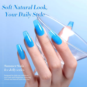 6 Colors Jelly Gel J38 Summer Soda 7ml Gel Nail Polish BORN PRETTY