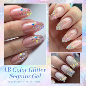 AB Color Glitter Sequins Gel Polish 15ml Gel Nail Polish BORN PRETTY