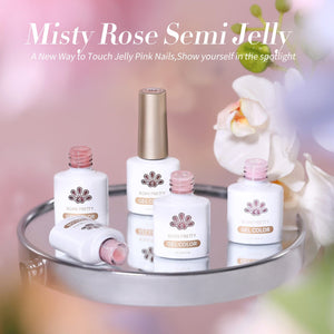 6 Colors Misty Rose Semi Jelly Gel Polish Set 7ml Gel Nail Polish BORN PRETTY