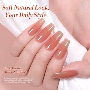 6 Colors Rose Garden Milky Jelly Gel Polish Set 7ml Gel Nail Polish BORN PRETTY