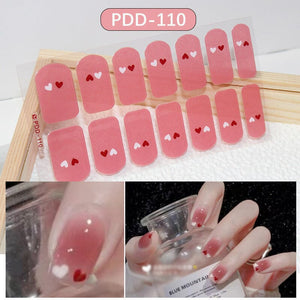 14 Tips Full Cover Nail Stickers Flowers Gradient Patterns Nail Sticker No Brand PDD-110