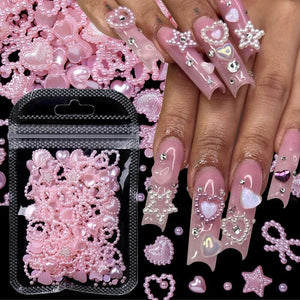 100pcs Random Mixed 3D Nail Decoration #02 Nail Decoration No Brand