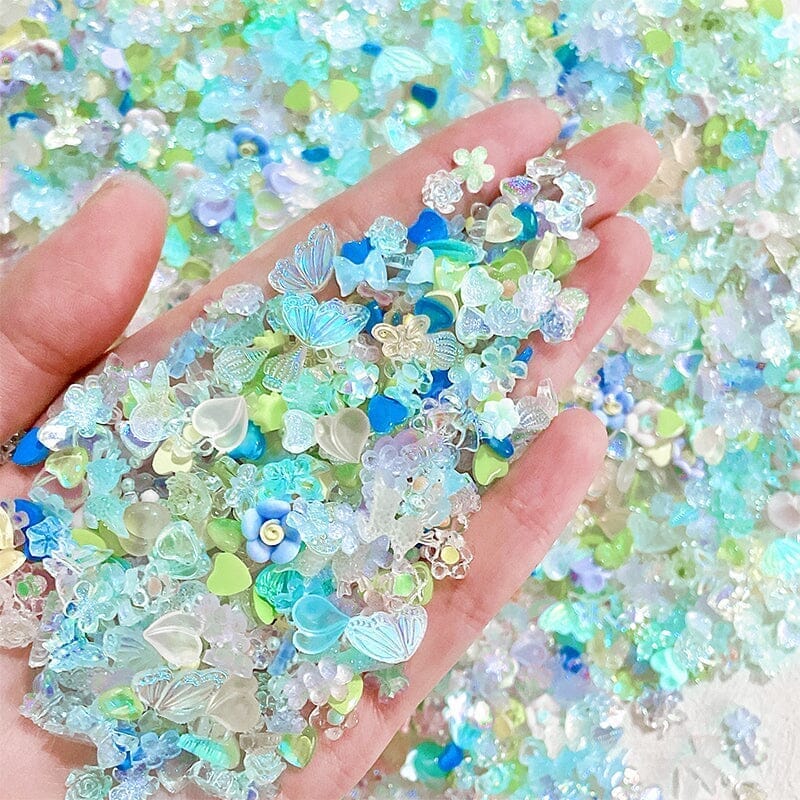 100pcs Random Mixed 3D Nail Decoration #02 Nail Decoration No Brand